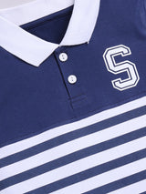 Boys Casual T-shirt Shorts  (BLUE)