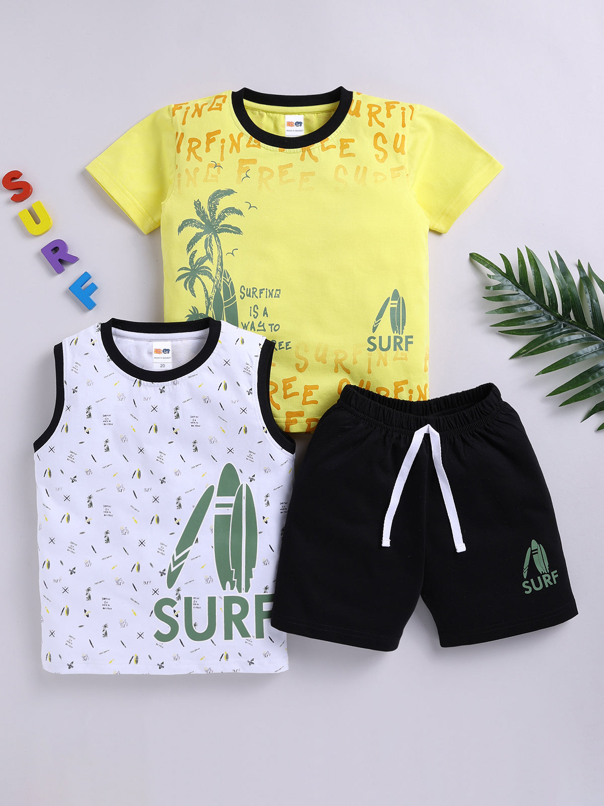 Boys Casual T-shirt Shorts  (Multi 1)