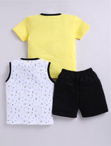 Boys Casual T-shirt Shorts  (Multi 1)