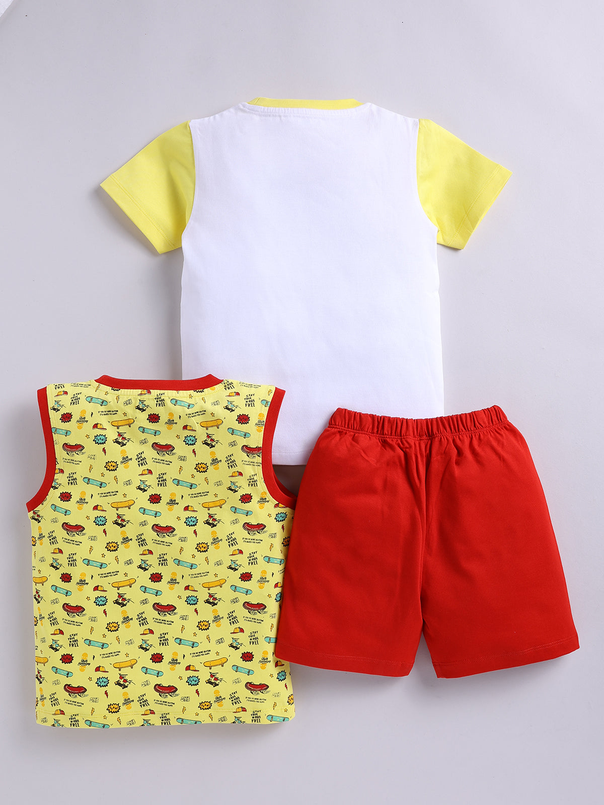 Boys Casual T-shirt Shorts  (Multi 3)