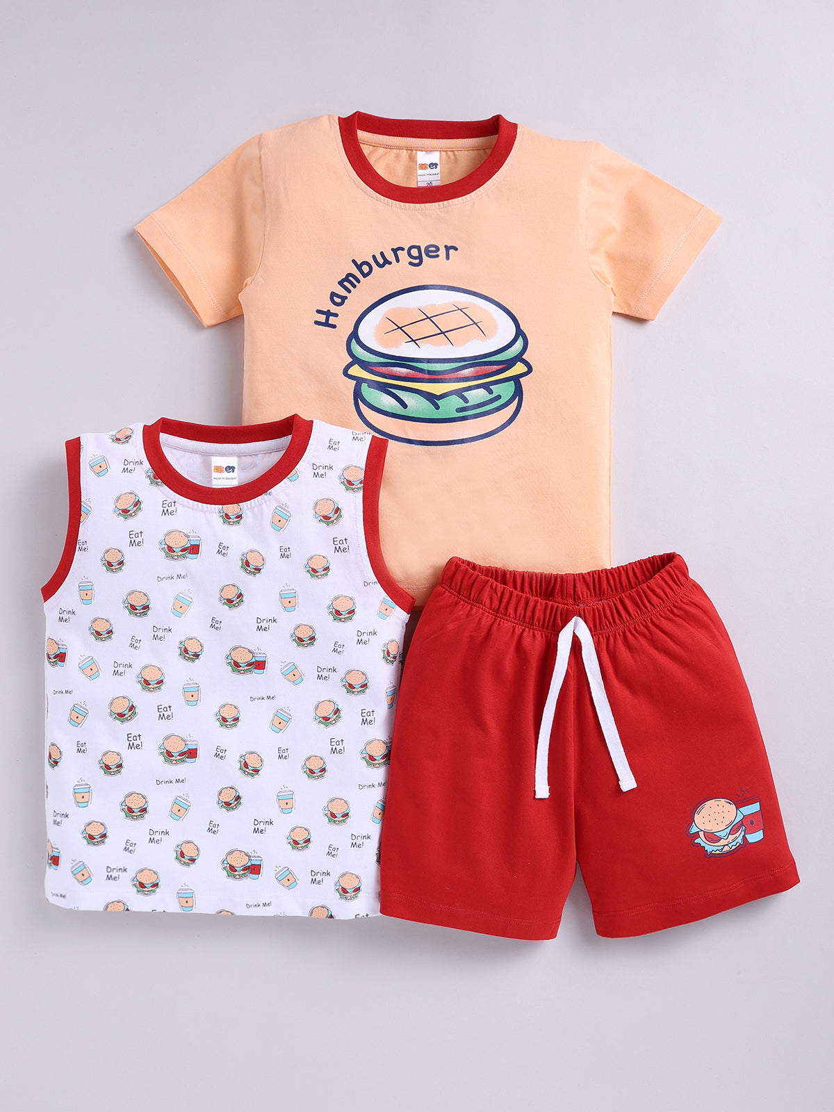 Boys Casual T-shirt Shorts  (Multi 4)