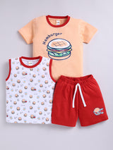 Boys Casual T-shirt Shorts  (Multi 4)