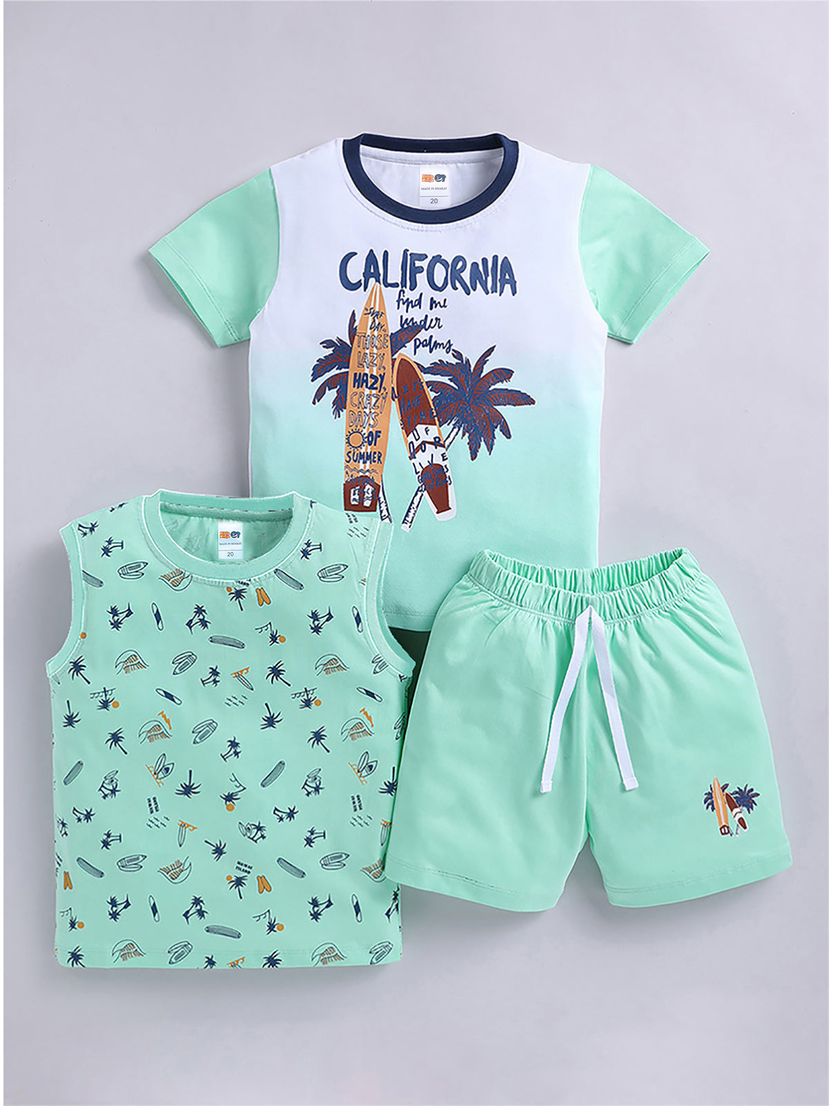 Boys Casual T-shirt Shorts  (Multi 6)