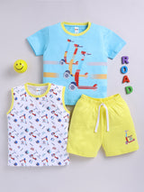 Boys Casual T-shirt Shorts  (Multi 8)