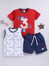 Boys Casual T-shirt Shorts  (Multi 9)