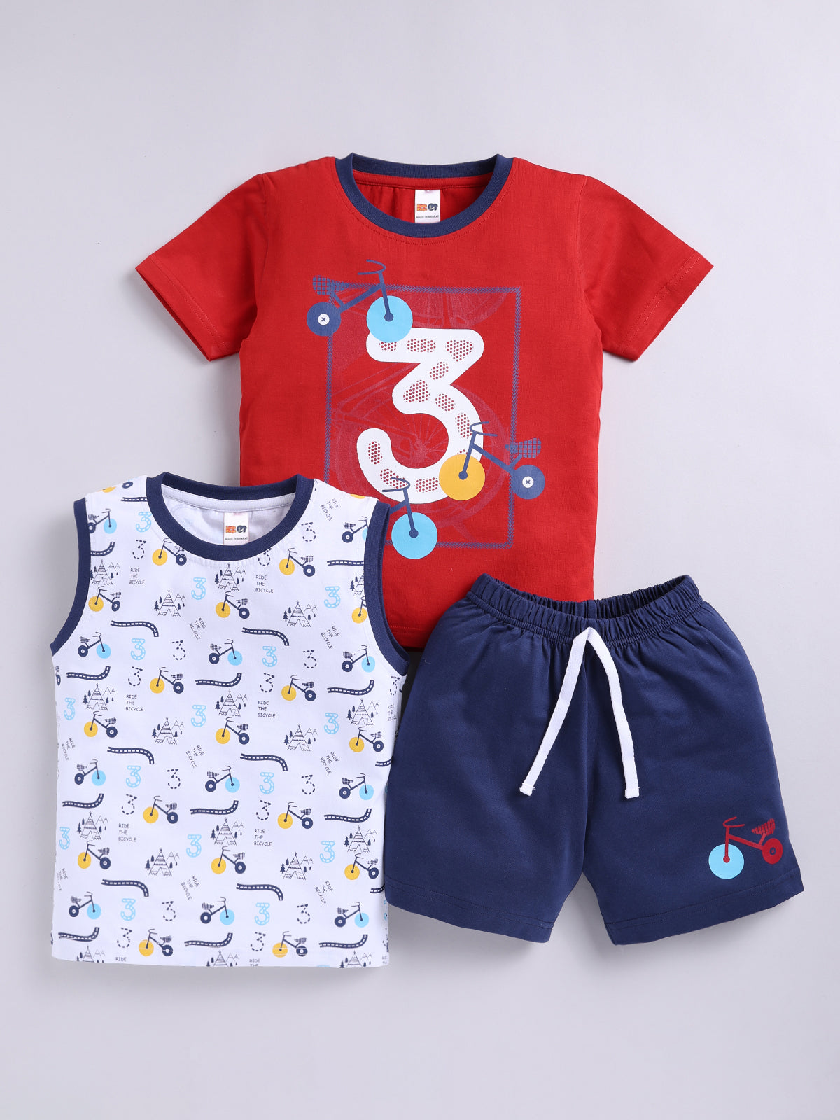 Boys Casual T-shirt Shorts  (Multi 9)