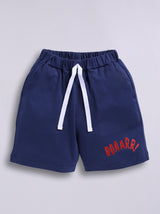 Boys Casual T-shirt Shorts  (RED NAVY)