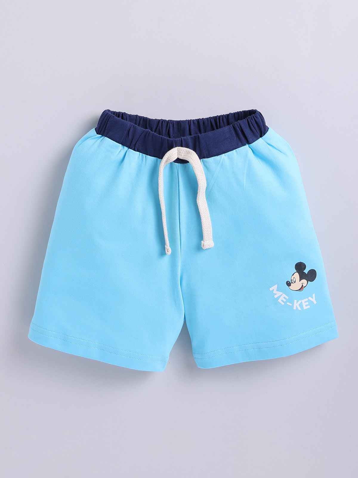 Boys Mickey Casual T-shirt Shorts  (BLUE)