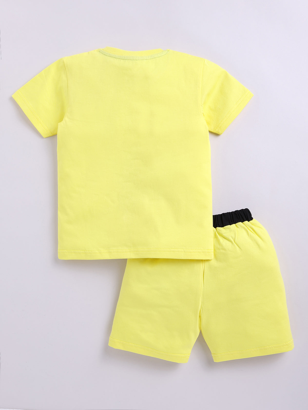 Boys Mickey Casual T-shirt Shorts  (YELLOW)