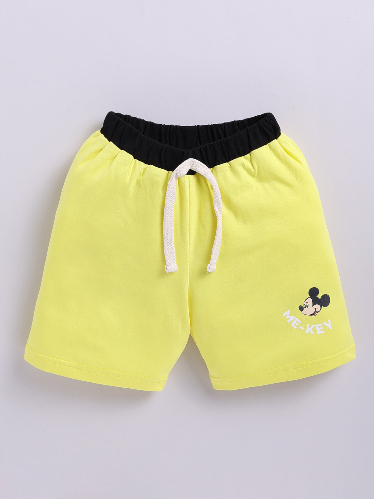 Boys Mickey Casual T-shirt Shorts  (YELLOW)