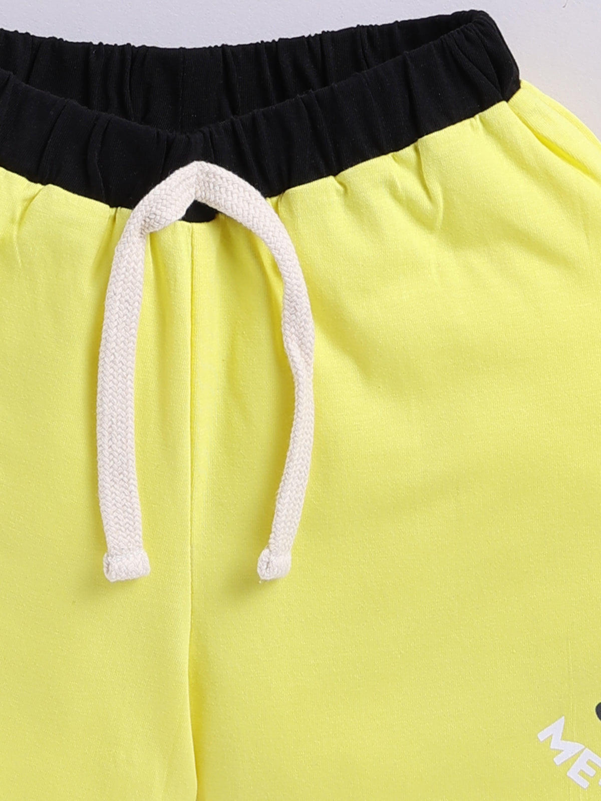 Boys Mickey Casual T-shirt Shorts  (YELLOW)