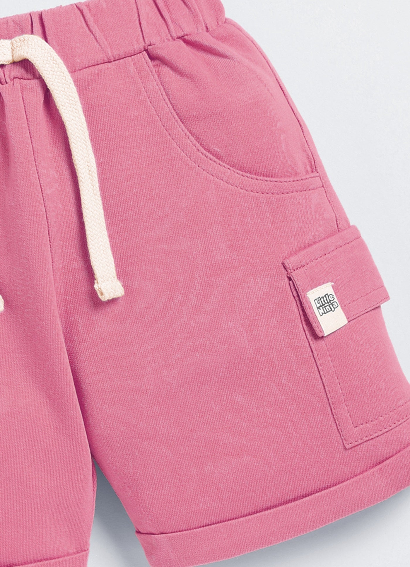 Short For Boys Casual Solid Cotton Blend  (Pink, Pack of 1)