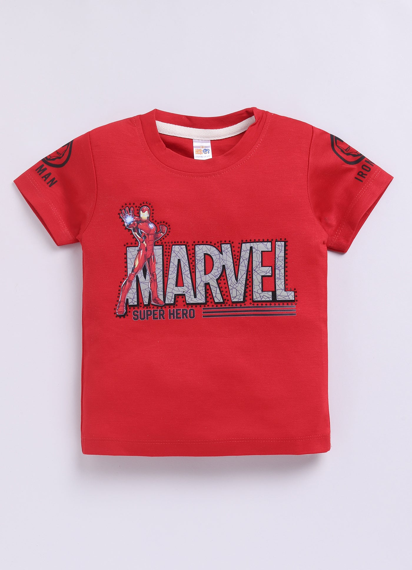 Baby Boys Casual T-shirt Shorts  (RED NAVY)