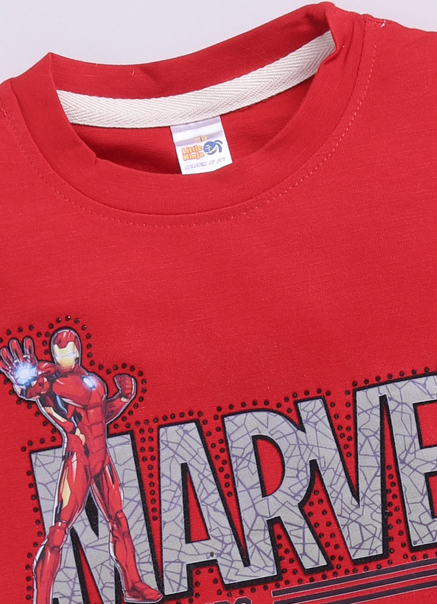 Baby Boys Casual T-shirt Shorts  (RED NAVY)