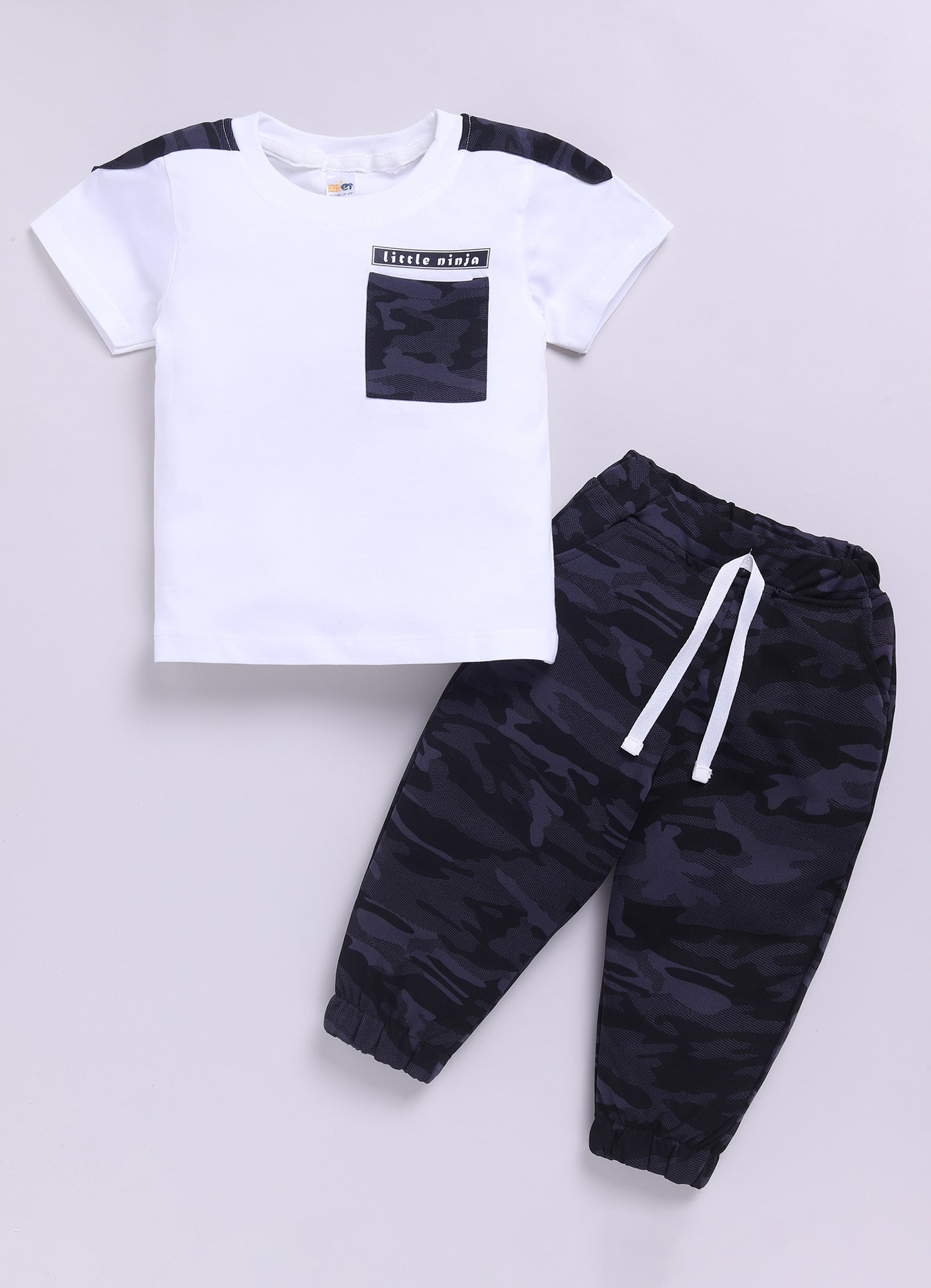 Baby Boys Casual T-shirt Track Pants  (BLUE)