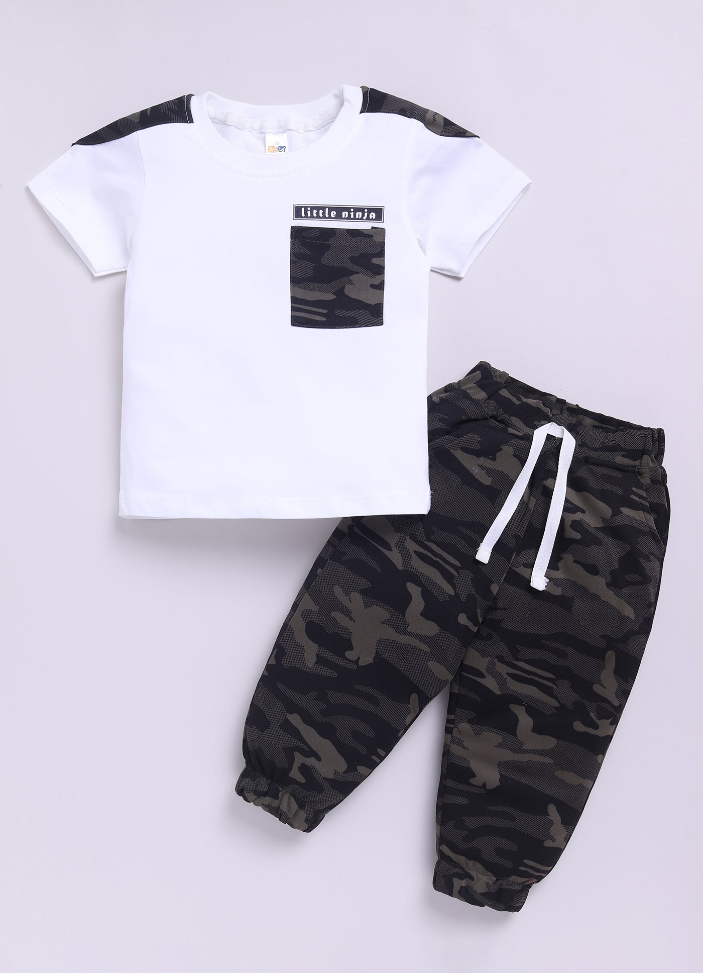 Baby Boys Casual T-shirt Track Pants  (GREEN)