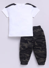 Baby Boys Casual T-shirt Track Pants  (GREEN)