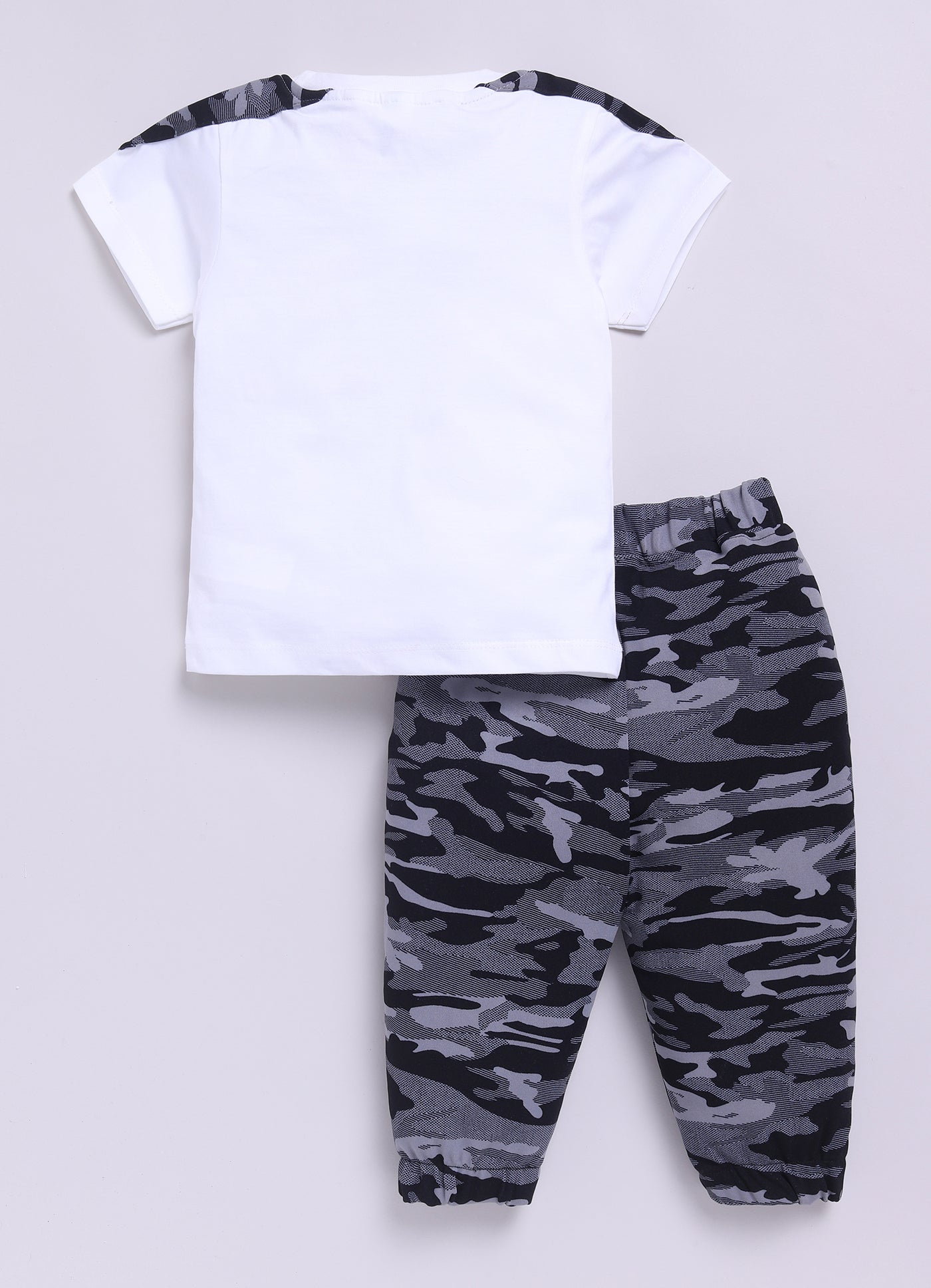 Baby Boys Casual T-shirt Track Pants  (GREY)