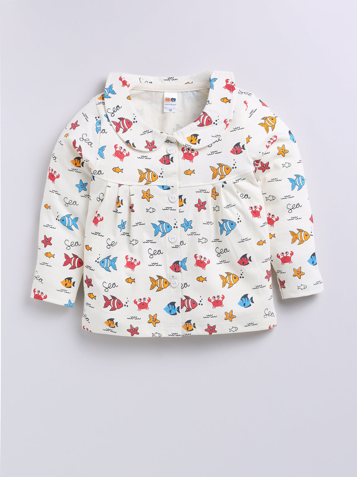 Girls Casual Top Pyjama  (WHITE)