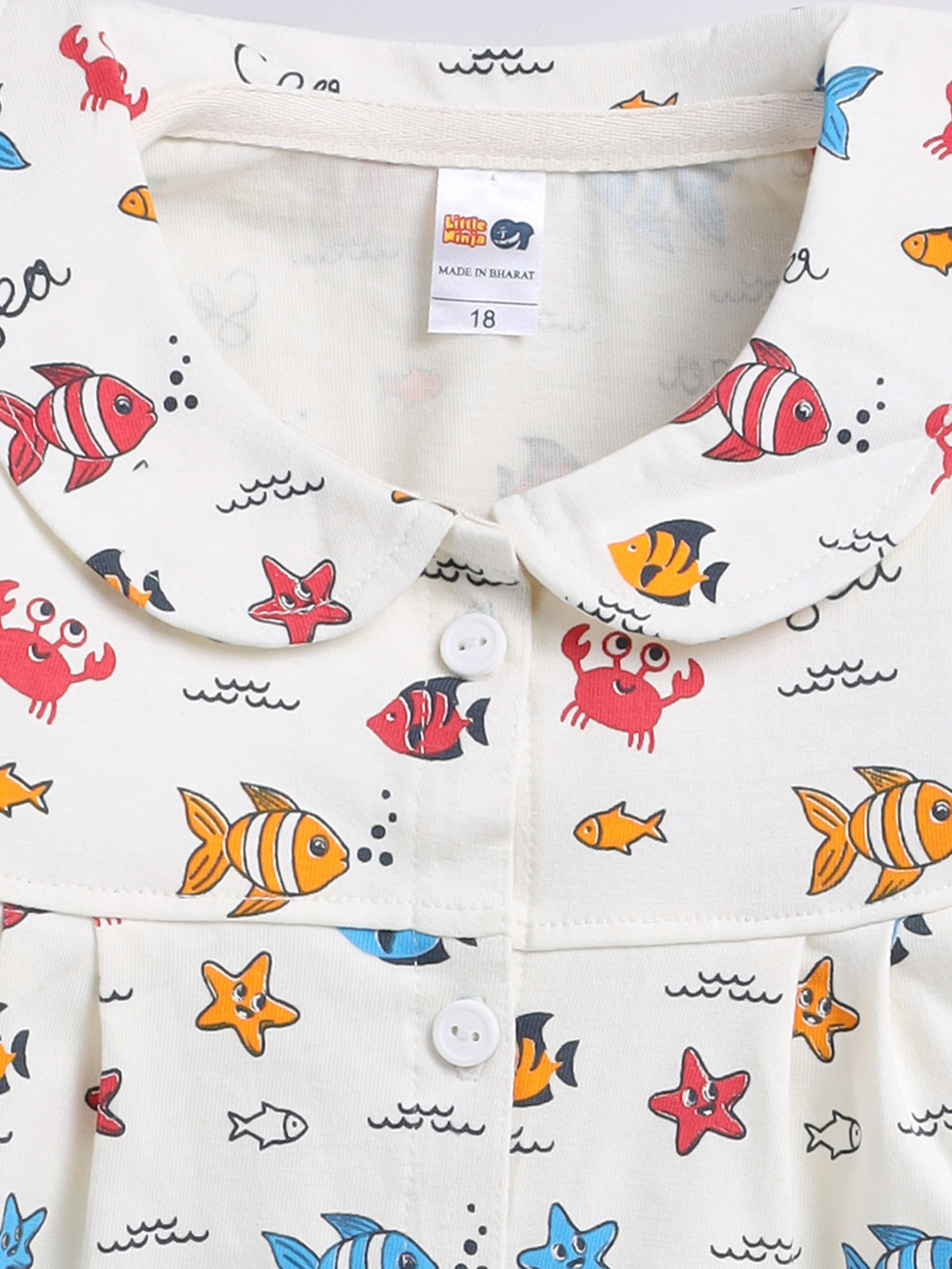 Girls Casual Top Pyjama  (WHITE)