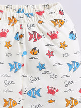 Girls Casual Top Pyjama  (WHITE)