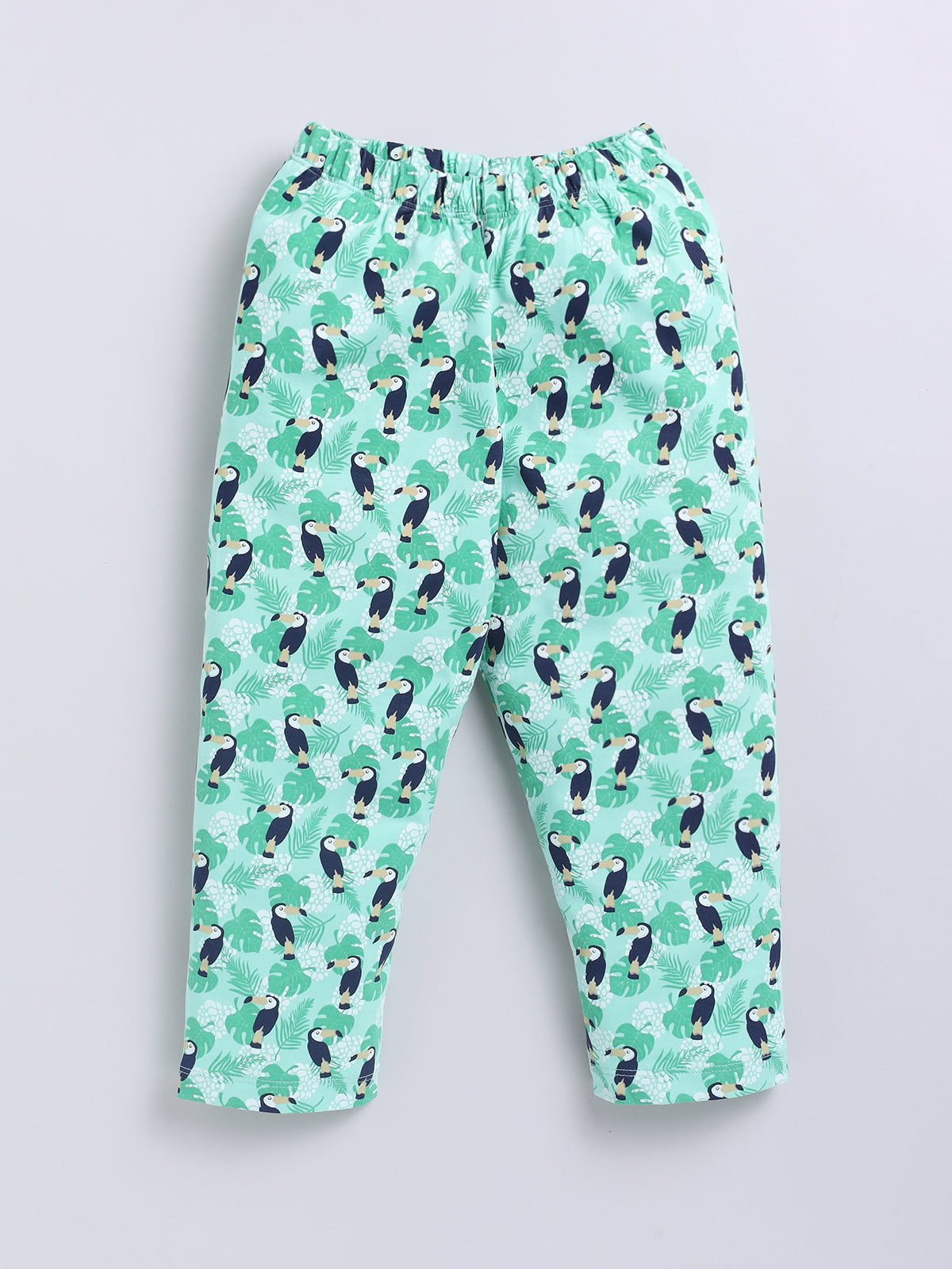 Girls Casual Top Pyjama  (GREEN)