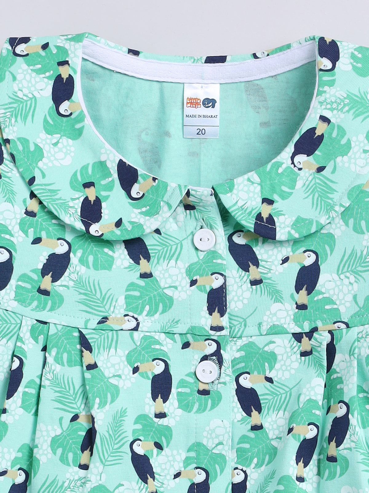 Girls Casual Top Pyjama  (GREEN)