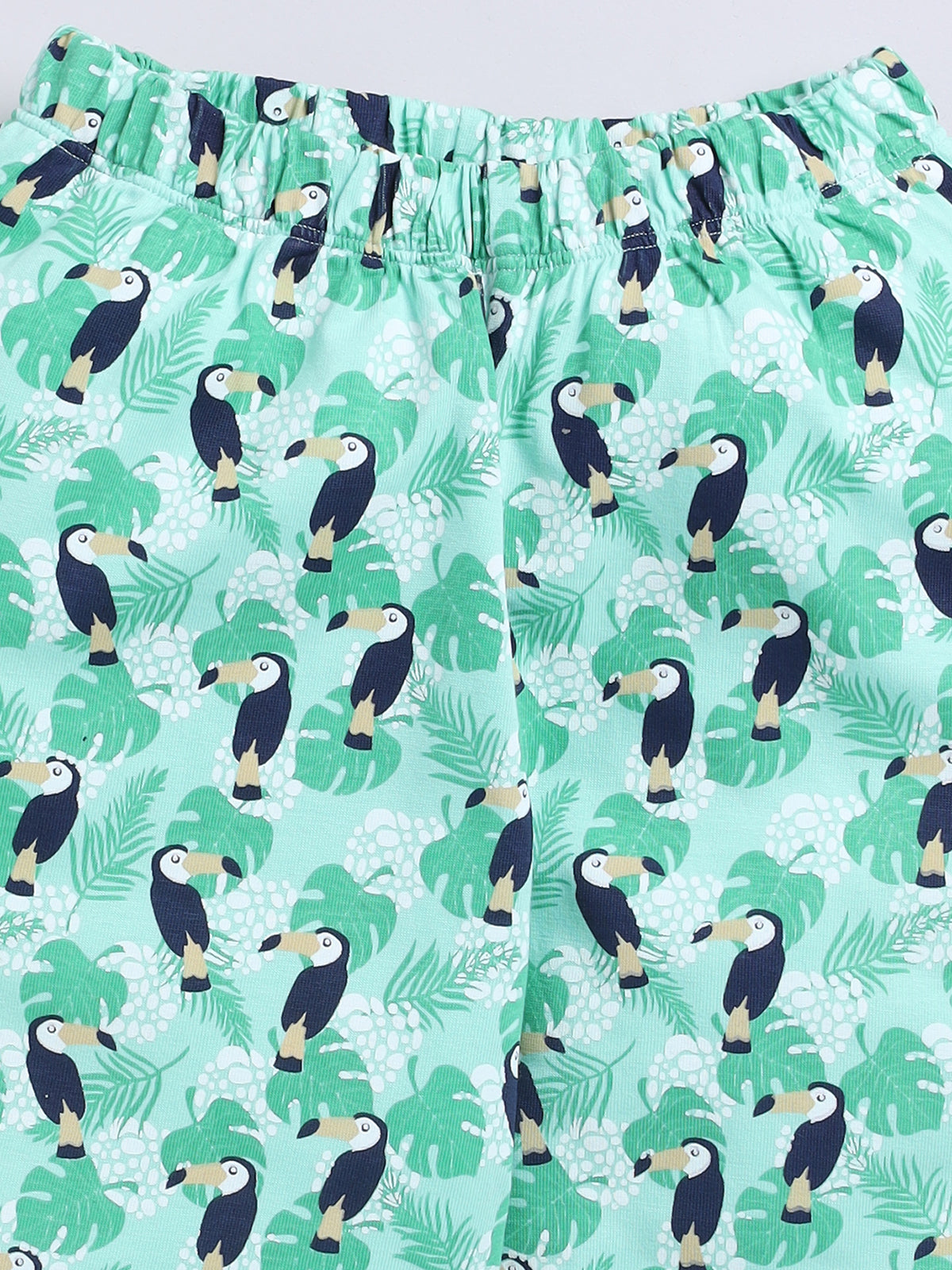 Girls Casual Top Pyjama  (GREEN)