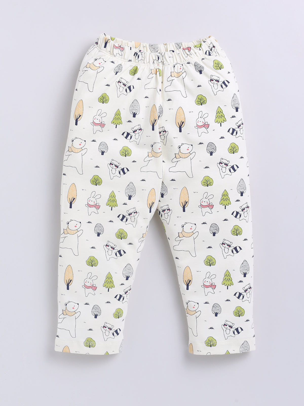 Girls Casual Top Pyjama  (OFF WHITE)