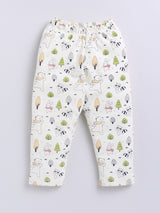 Girls Casual Top Pyjama  (OFF WHITE)