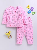 Girls Casual Top Pyjama  (PINK)