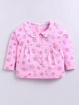 Girls Casual Top Pyjama  (PINK)