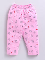 Girls Casual Top Pyjama  (PINK)