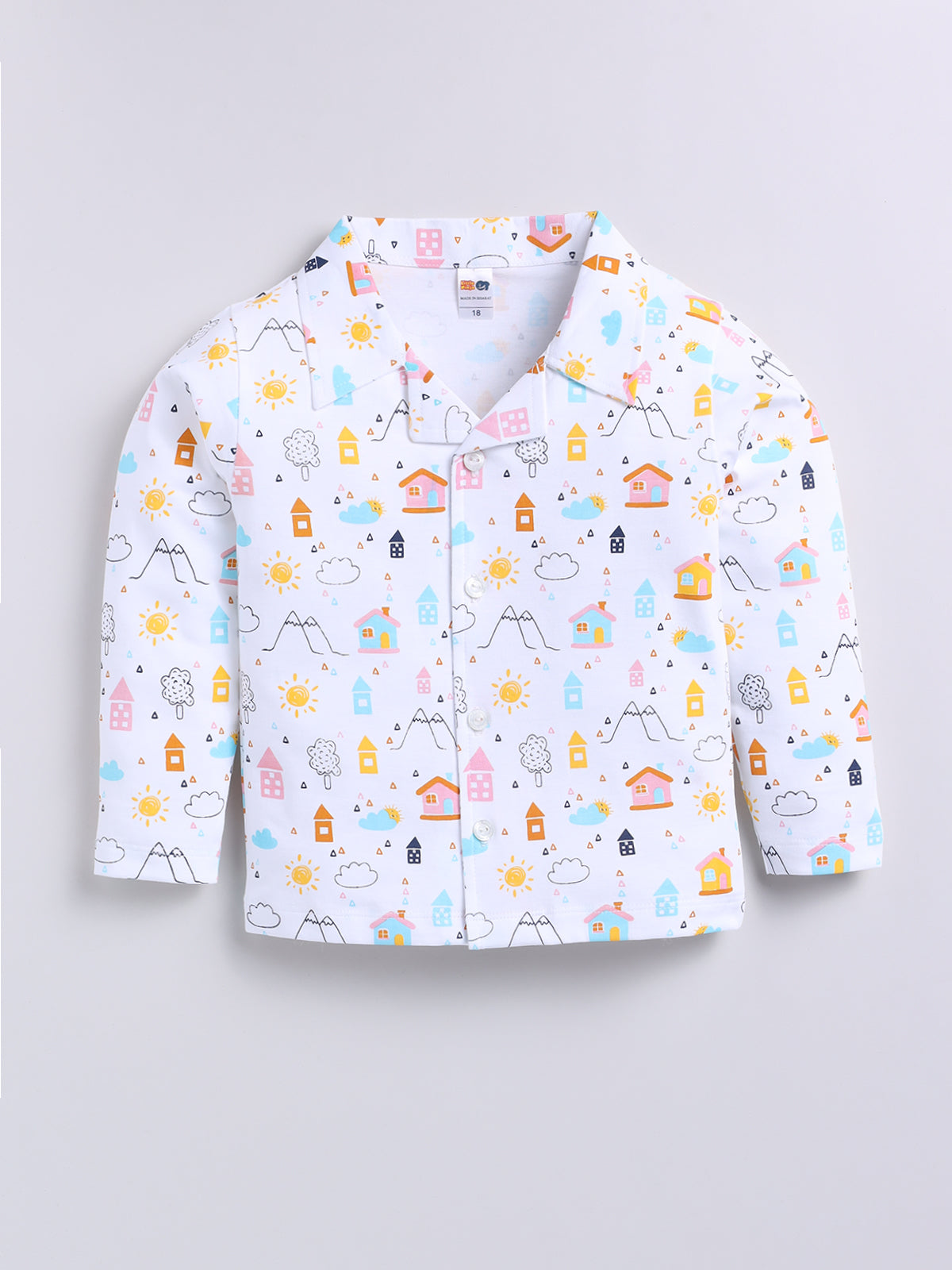 Boys Casual T-shirt Pyjama  (WHITE)