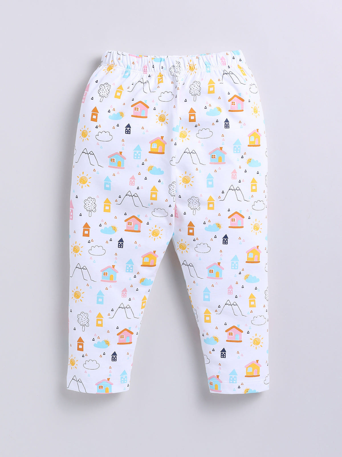 Boys Casual T-shirt Pyjama  (WHITE)